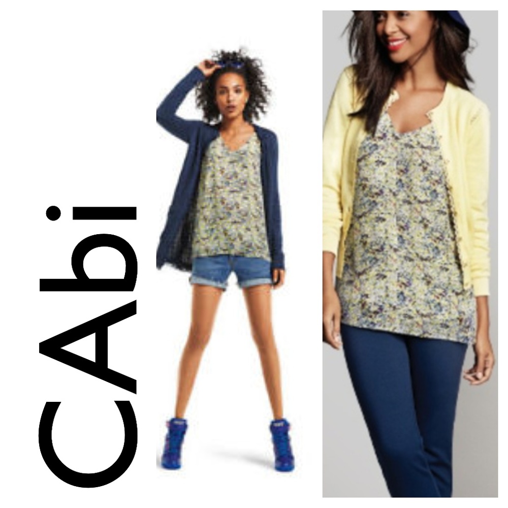Scatter Print Cami Yellow Flower Blouse Top…